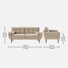Faro Velvet 3 Seater Sofa in Cream Colour