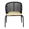 Launceston Wicker Table And Chair Set In Black Finish