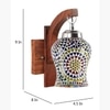 Devansh Solid Wood Electric Wall Light in Brown Colour with Multi Shade Count of 1 Light