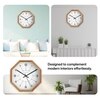 Dotted Index Octagonal Wooden Wall Clock