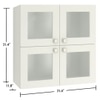 Romano Wall Mounted Glass Display Cabinet in Ivory Colour