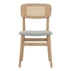 Scandinavian Arlo Dining Chair Beige Natural Wood Finish