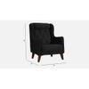 Ruby Accent Chair in Black Colour