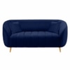Nero Velvet 2 Seater Sofa in Navy Blue Colour