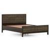 Masai Solid Wood King Size Nonstorage Bed In American Walnut 2 Tone Finish