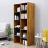 Hexa Engineered Wood Bookshelf Multipurpose Storage Rack in Giant Wood and Slate Grey Colour