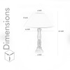 Hatton hand crafted Solid wood honey finish table lamp With White Cotton Shade