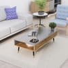 Hexa Engineered Wood Coffee Table With Metal Legs In Grey
