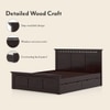 Fidora Solid Wood King Size Drawer Storage Bed In Mahogany Finish