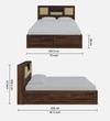 Kambry Solid Wood King  Size Upholstered Bed With Box Storage (Provincial Teak Finish)