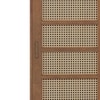 Fujiwara 24 Pair Solid Wood and Cane Shoe Cabinet In Amber Walnut Finish