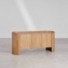 Smarto Solid Mango Wood Sideboard with 3 Door in Natural Finish