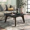 Galaxy Square Stone Coffee Table In American Walnut Finish