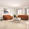 Hensley 2 seater Leatherette Sole in Tan Brown Colour