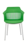 Kepler Brooks Senora Cafeteria Dining Chair in Green Colour