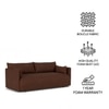 Cozychic Wood 3 Seater With Upholstery Non Storage Sofa In Red Colour