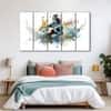 The Castle Decor Krishna Ji Wall Painting Wooden Framed 27x48 Inch (Style 8)