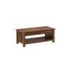 Woodwhiz Rectangular Solid Wood Coffee Table In Teak Finish