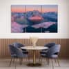 Truss Purple Pink Pieces Sunrise Canvas Wall Prints Canvas Wall Prints Set of 3 Multicolor Matte