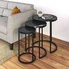 Livingston Metal Side Table in Black Finish