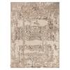 Distressed Traditional Ivory Brown Wool Silk Hand Tufted Area Rug 4x6