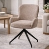 Hill Fabric Dining Chair in Beige Colour