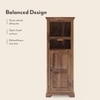 Mateo Solid Wood Bar Cabinet (Teak Finish)