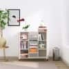Hexa Engineered Wood Bookshelf Multipurpose Storage Rack in Frosty White