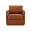 Bobby Boucle Fabric Lounge Chair in Orange Colour