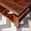 Mars Solid Wood Coffee Table in Natural Finish