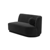 Izza Velvet 4 Seater Sofa in Black Colour