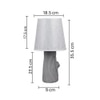 Ceramic Table Lamp Grey Timeless Elegant Design
