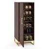 Nina 12 Pairs Solid Wood Shoe Cabinet In Mango Walnut Finish