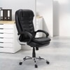 Ettorez Vanity Hb Premium Leatherette Chair In Black Colour
