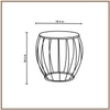 Contemporary Iron Side Table in  Finish - Set of 2