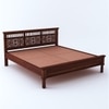 Miraya Solid Wood King Size Non Storage Bed In Teak Finish
