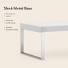 Marcel Rectangular Metal Coffee Table In White Gloss Finish