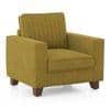 Apollo Neo 1 Seater Fabric Sofa in Olive Green Colour (Back Height : Regular, Cushion Type : Soft)
