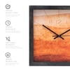 Sunset-Inspired Dial Square Wooden Wall Clock