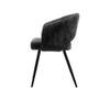 Iron Fabric Dining Chair in Grey Colour