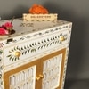 D'Dass Big White Sheesham and Mdf Wooden Temple For Pooja With Cabinet