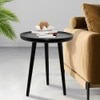 Metalsmith Solid Wood Side Table in Black Finish