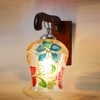 Devansh Solid Wood Electric Wall Light in Brown Colour with Multi Shade Count of 1 Light