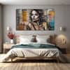 The Castle Decor Women Abstract Wall Painting Wooden Framed Digital Painting 27x48 Inch (Style 7)