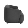 Morgen Boucle Fabric 1 Seater Sofa In  Dark Grey