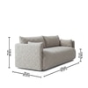 Cozychic Wood 3 Seater With Upholstery Non Storage Sofa In Grey Colour