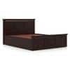 Fidora Solid Wood Queen Size Hydraulic Storge Bed In Mahogany Finish