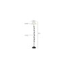 Kiwi White Natural Fiber Floor Lamp with Black Iron Base