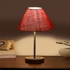 Devansh Pink Jute Table Lamp With  Natural  Wood Base  & Steel Pipe (10X16.25 Inches)-35