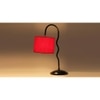 Red cotton Zig Zag Curvy table lamp with Iron Base (SP25)